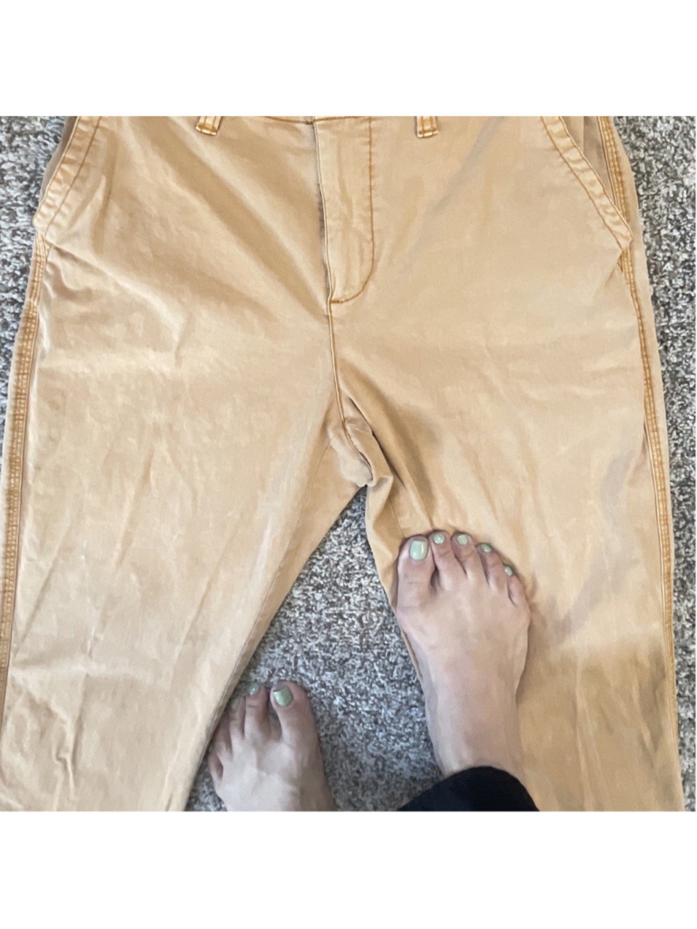 Old Navy Men’s Beige Chino Pants S Regular Cotton Stretch Pockets Flat Front - Picture 8 of 10